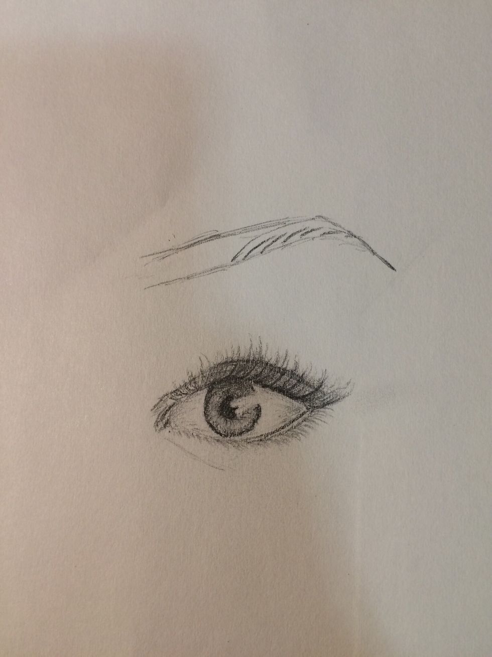 I accidentally deleted the first part of the eyebrow process, but just try to follow the shape and strokes as you can