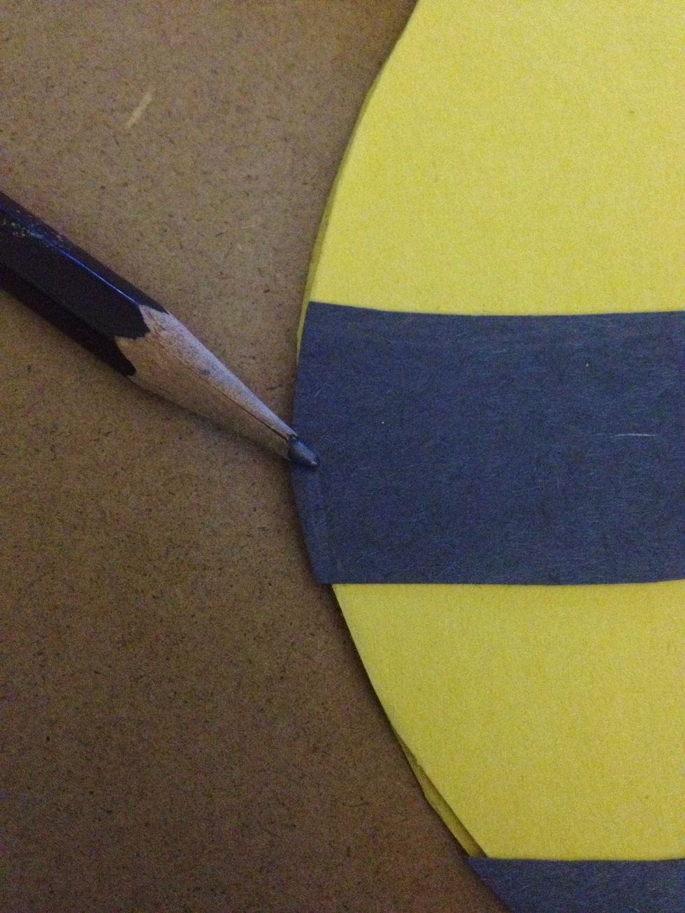 I actually don't have a stapler right now but you would staple it where I drew the line! ><