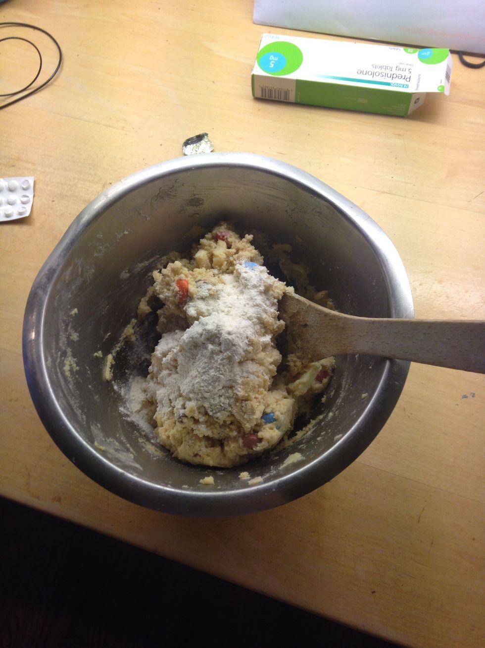 I add a little more flour and a splash of milk because I am a bad man (and it was a little sweet)