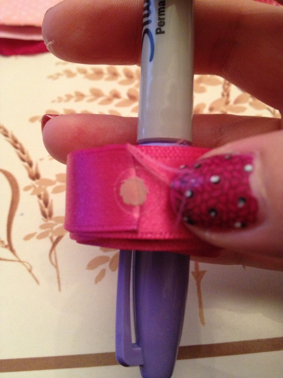 I add a sticky dot to keep in place