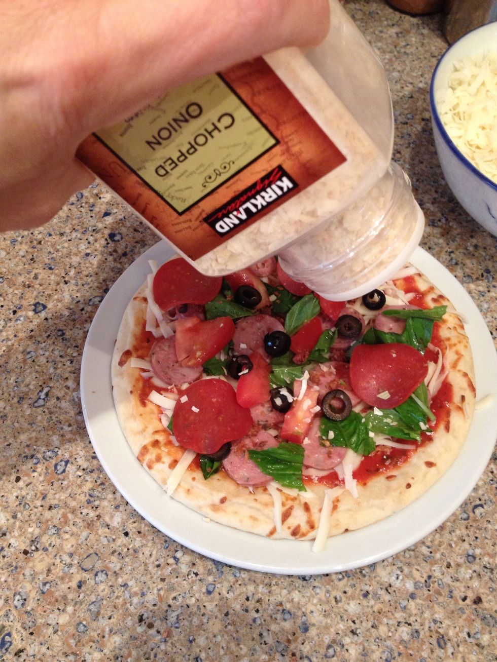 I add some dried onion on top for flavor...