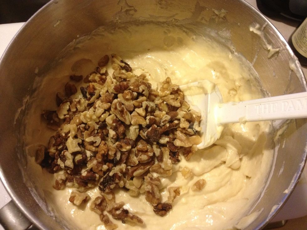 I add walnuts at the end. My kids never liked the walnuts but I do.