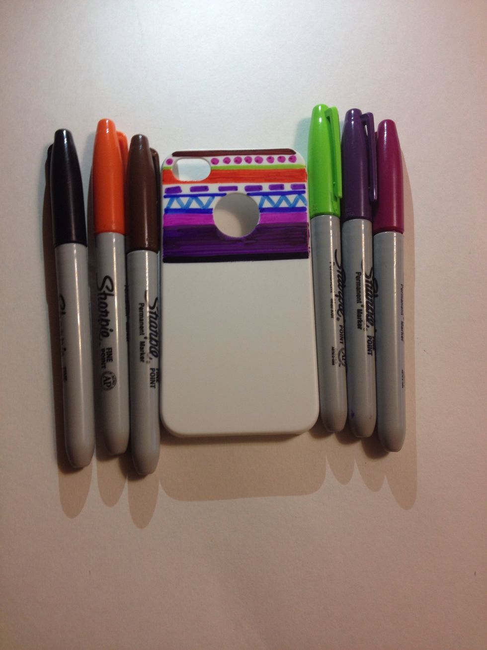 I added 1 more thin blue line and did zig-zags in between. Also added a very THICK purple line with a thick black line below it.