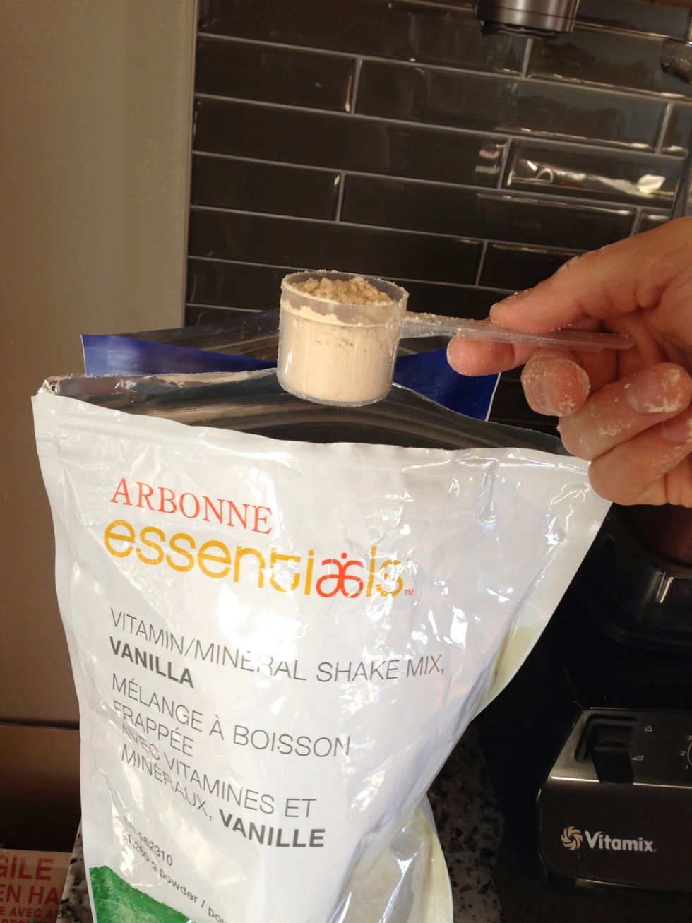 I added 2 kinds of protein powder, this one is sweetened with stevia, but there are many to choose from