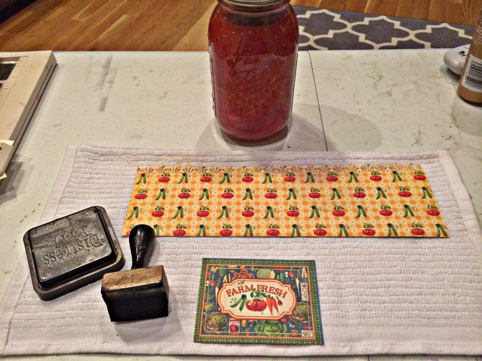 I added a decorative border using a punch.