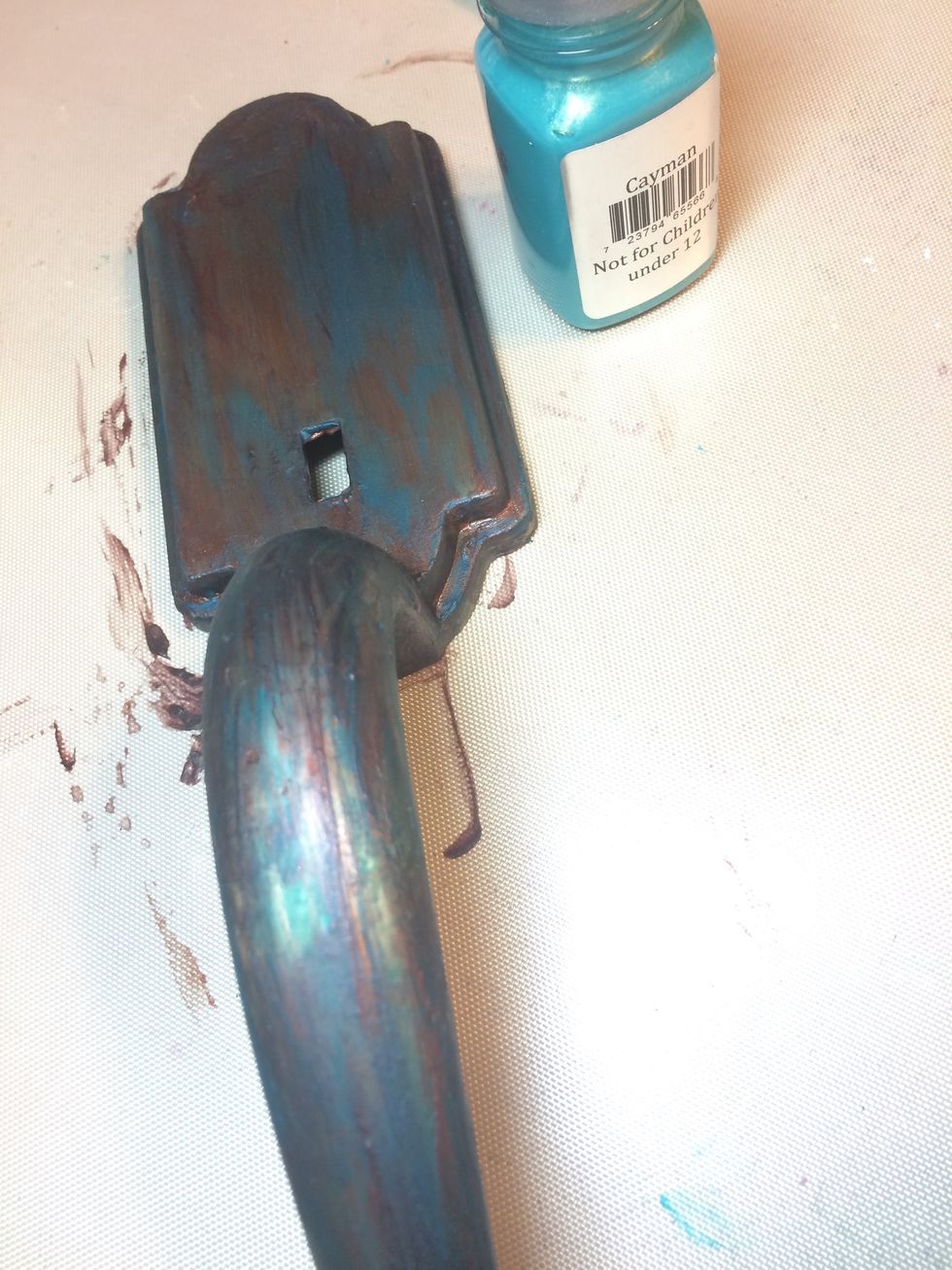 I added a layer of Cayman Sorbet over the Fiji Velvet.