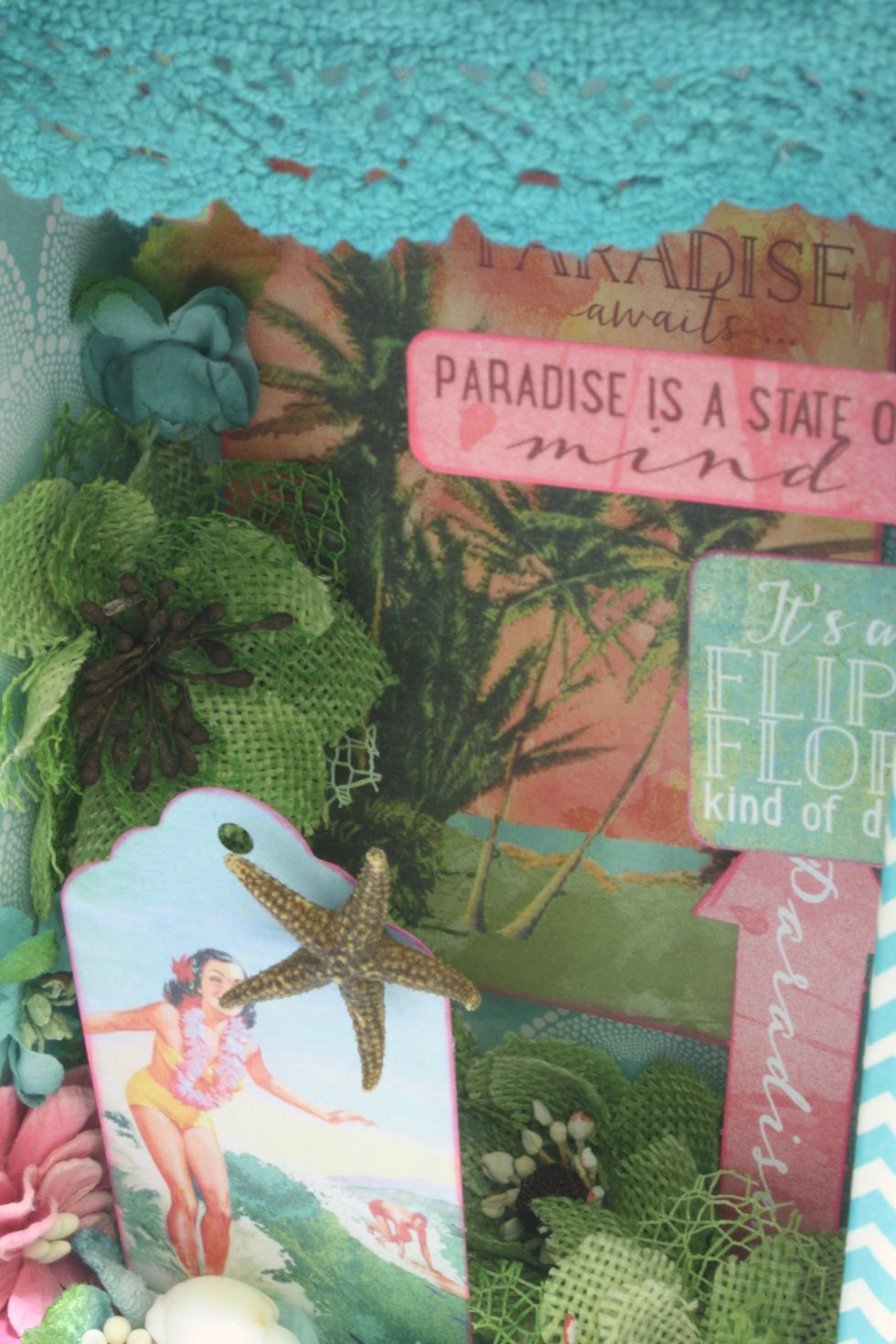 I added a little dried starfish for a natural element