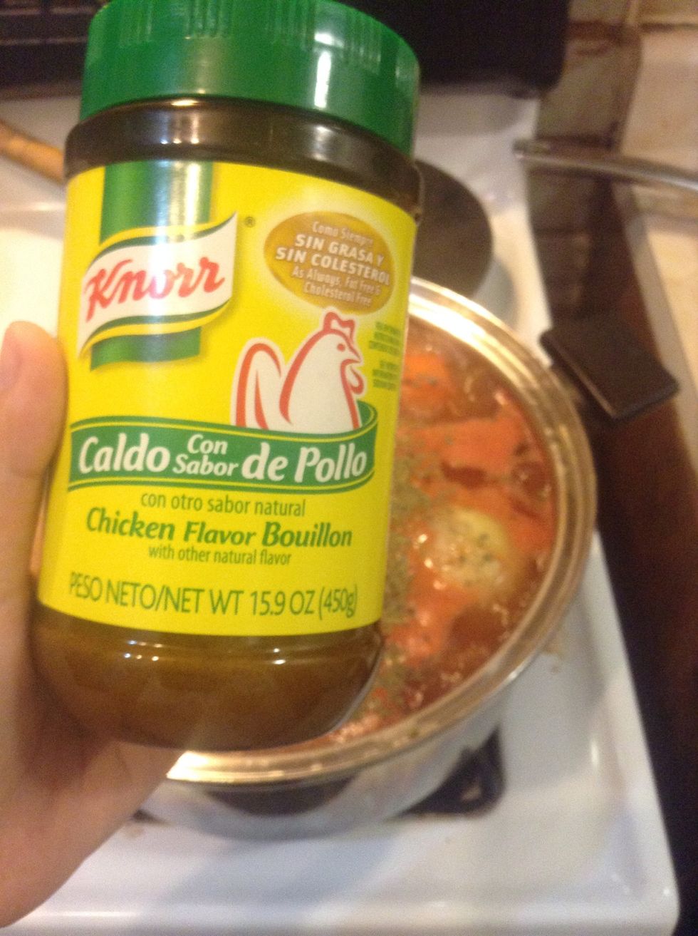 I added a little of this one too. Just to mix it up a bit! This one is mainly chicken flavor. Definitely not necessary, but if you have it, might as well try it :)