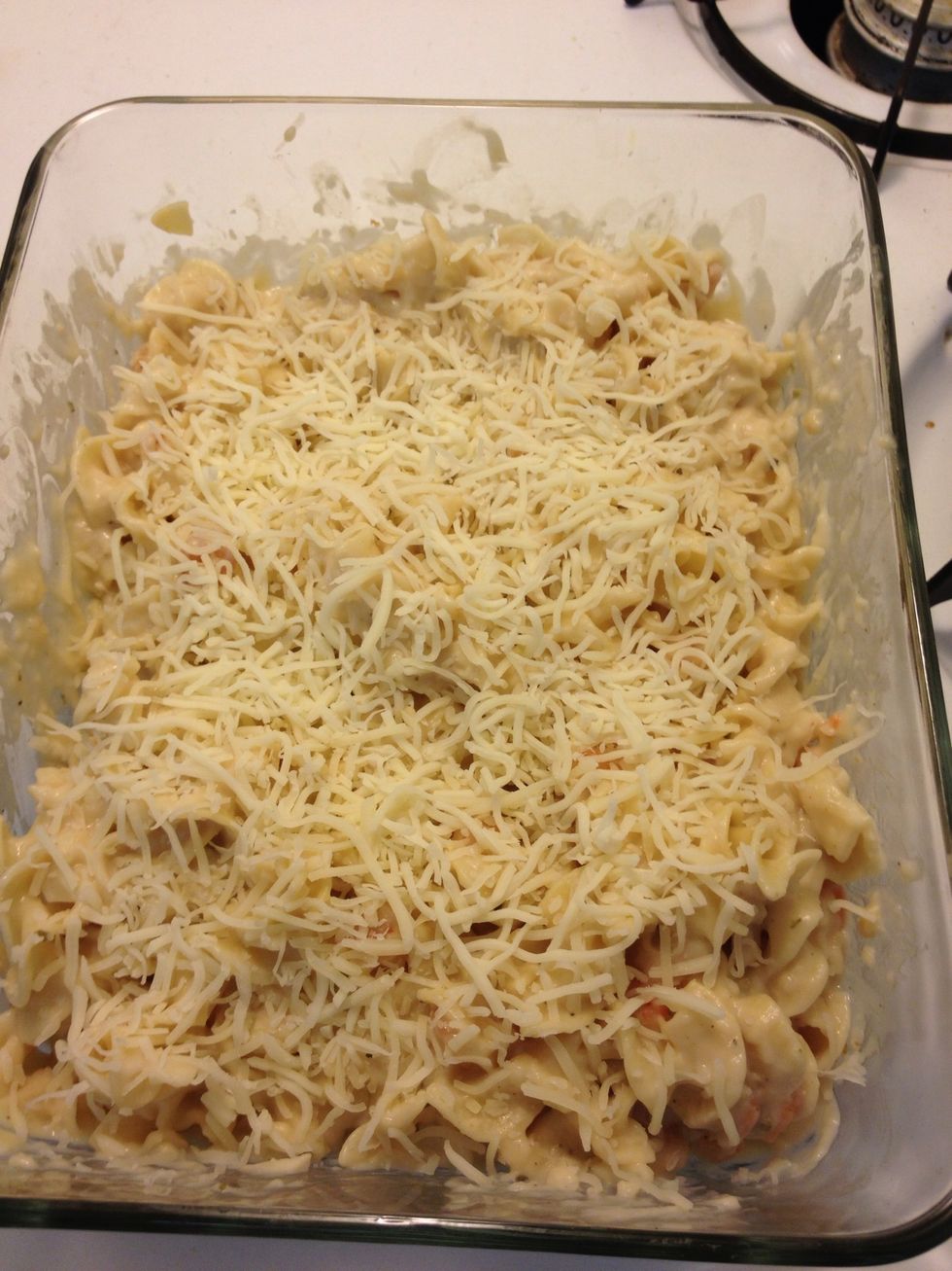 I added a shredded Italian cheese mix to the top.