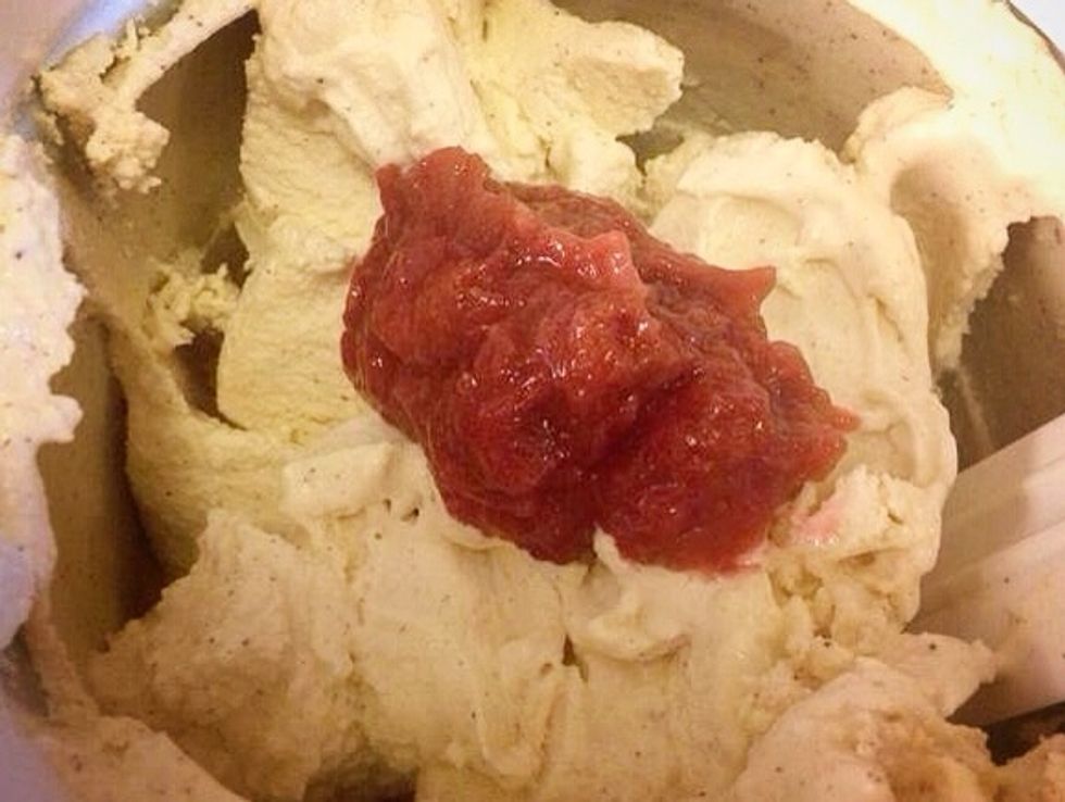 I added about 1/3 of it, stirred and then added more.