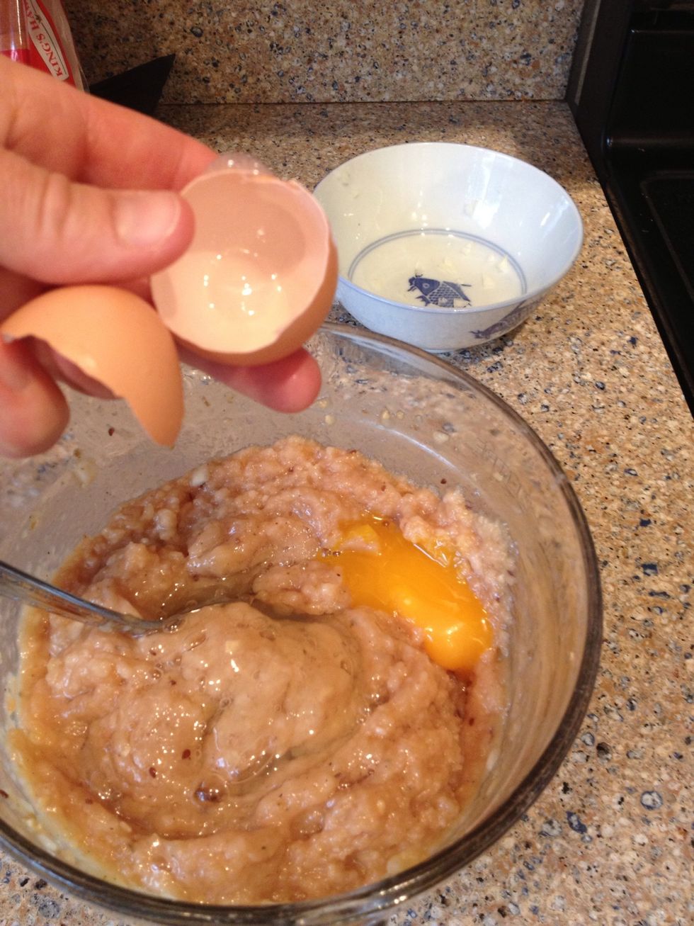 I added an egg to use as a binder.