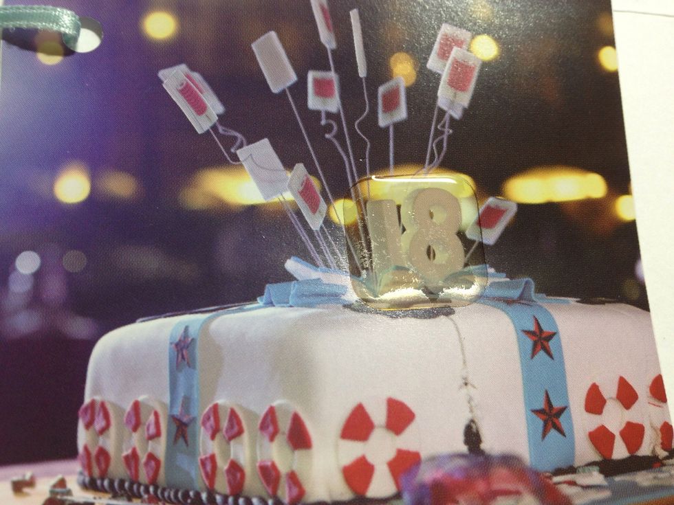 I added an epoxy sticker to emphasise the 18...