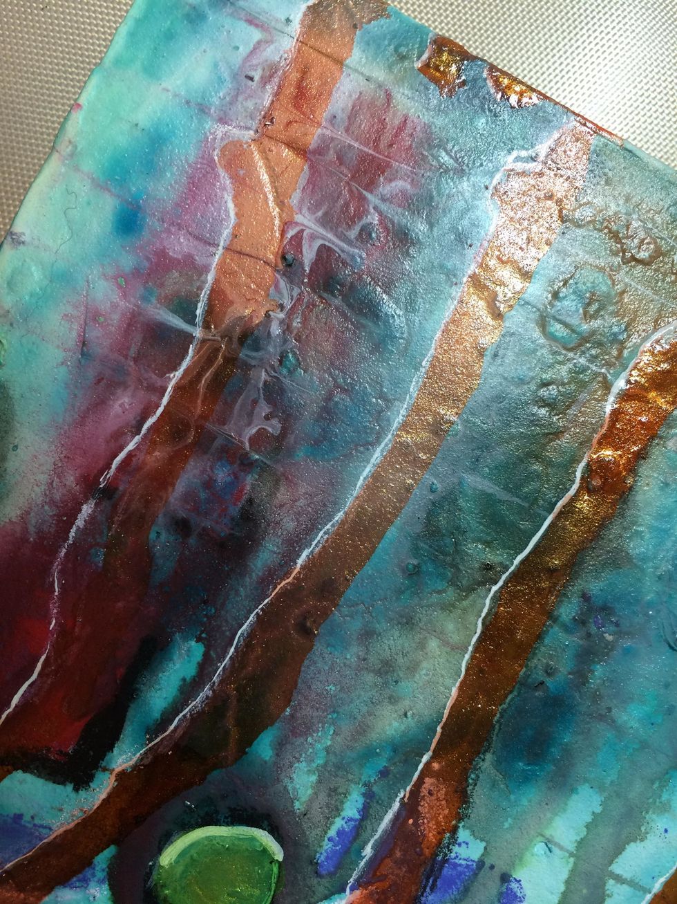 I added another layer of Radiance Shimmering Minx Inks. Then, I colored in highlights and shadows to make those drips pop.