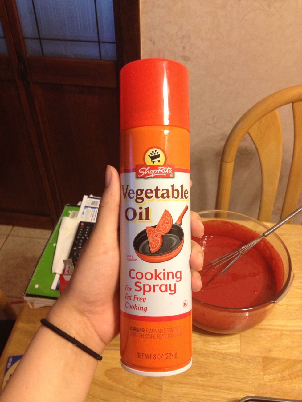 I added cooking spray, but I know some people used crisco or crisco and flour. Whatever works for you.
