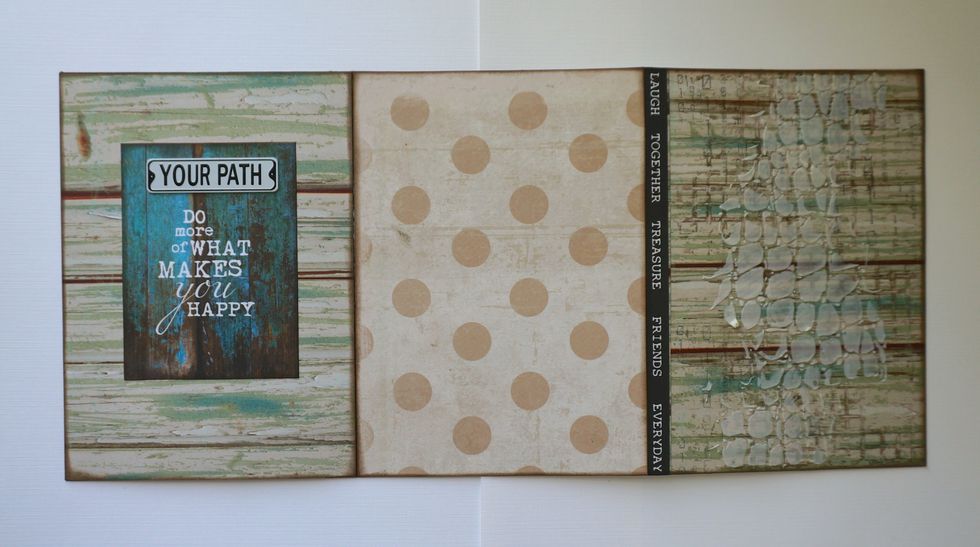 I added coordinating papers to the backside from the kit, inking the edges along the way :-)