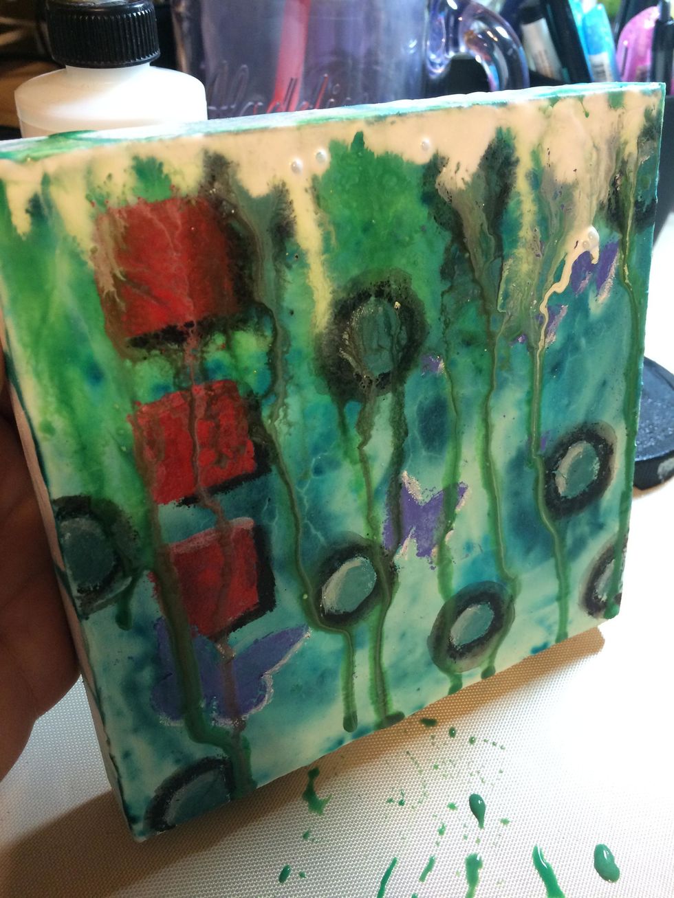 I added drips of Immaculate Minx Shimmering Inks.