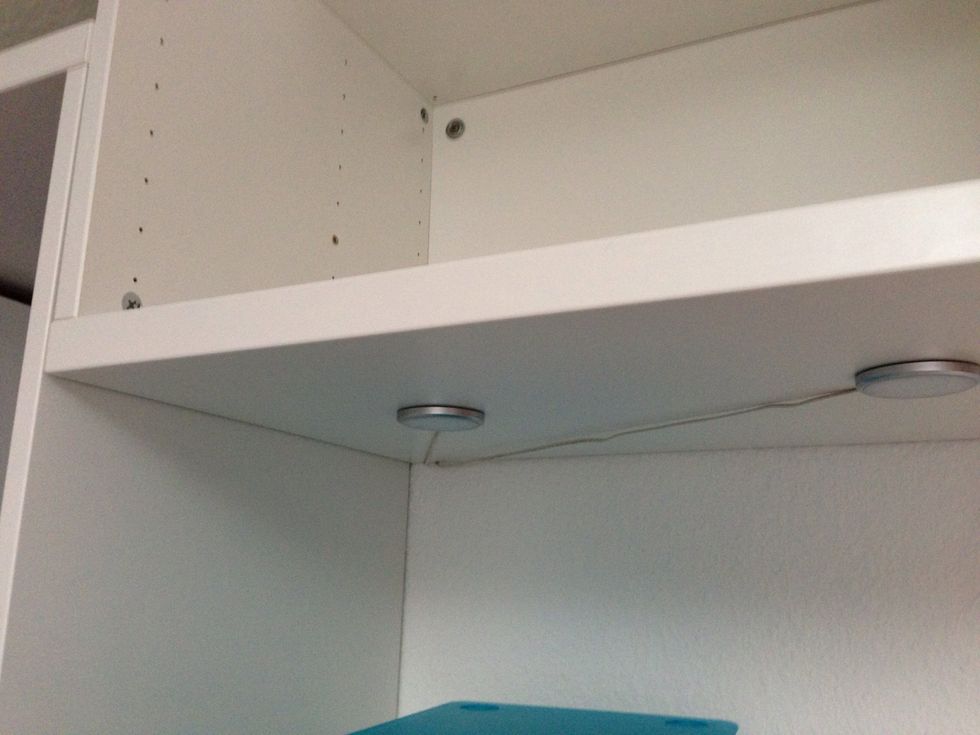 I added IKEA Dioder lights to highlight the display areas