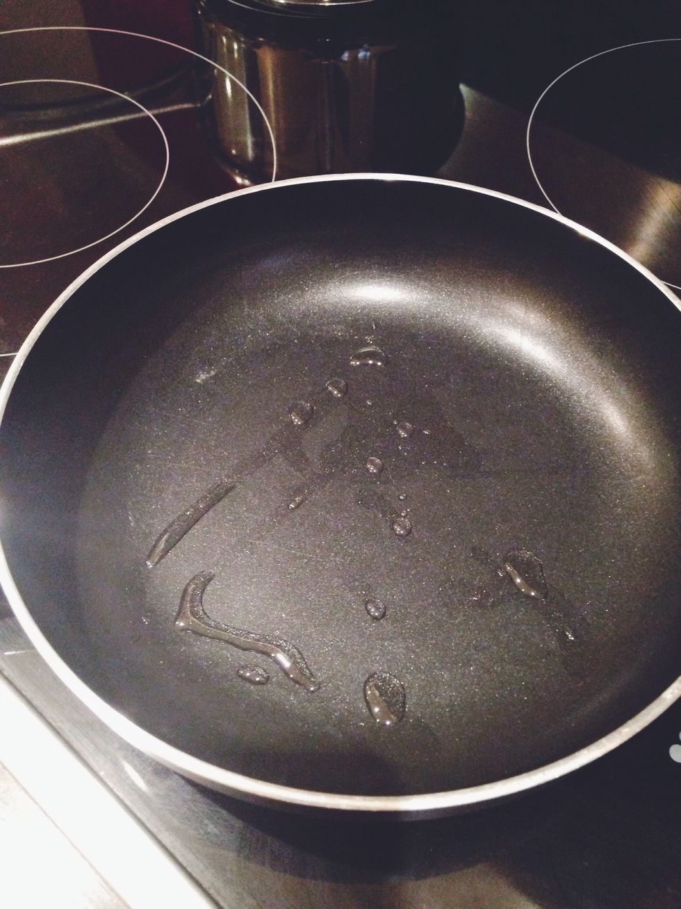 I added just a bit of oil onto the pan...