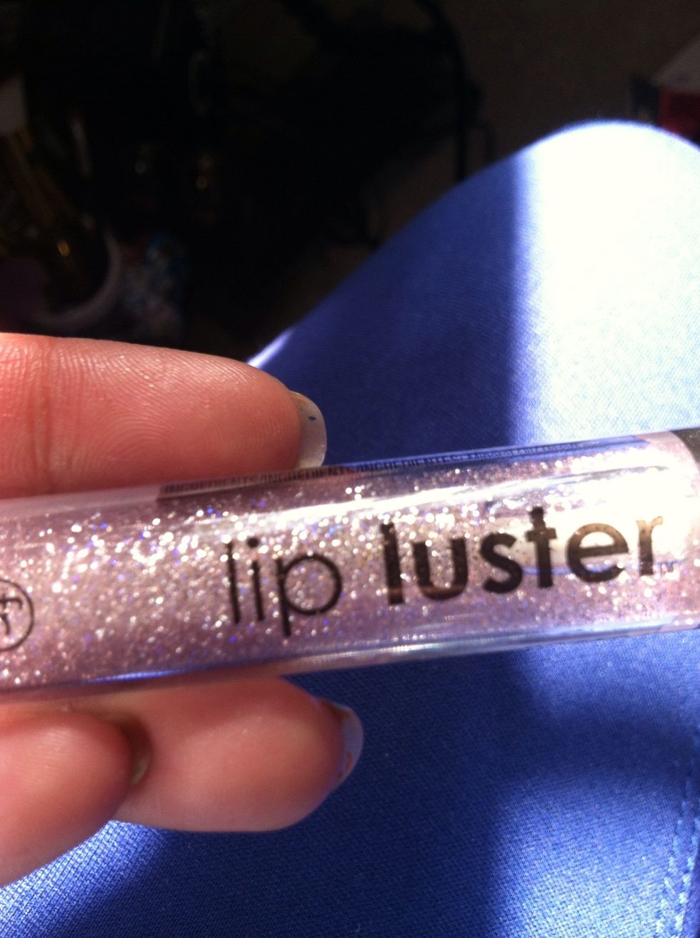 I added lipgloss with glitter apply to where I applied snob lipstick to add shine and to have better platform for my glitter to stick on.