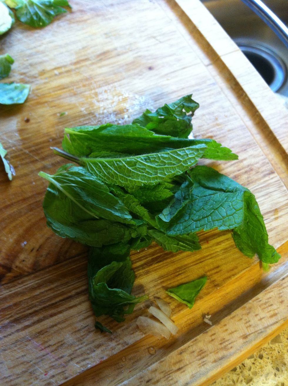 I added mint here because my pinicky eaters hate the smell of strong veggies. Sprouts have bitter taste and strong smell. The mint will lower the strong smell and help with the taste.