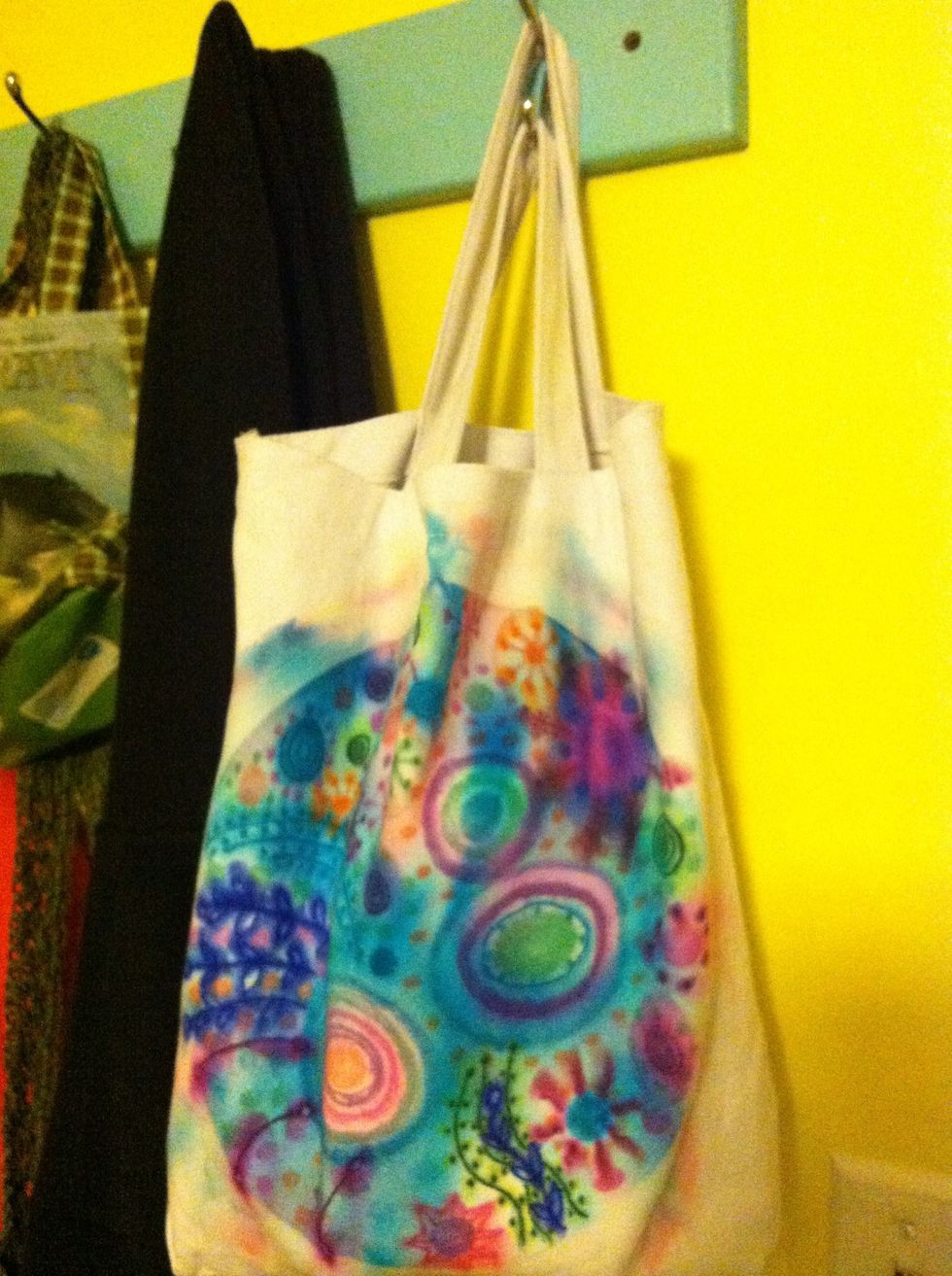 I added more details after it dried. I was surprised at how much detail was maintained. I thought it was going to all blend together & you wouldn't be able to see my original marks.