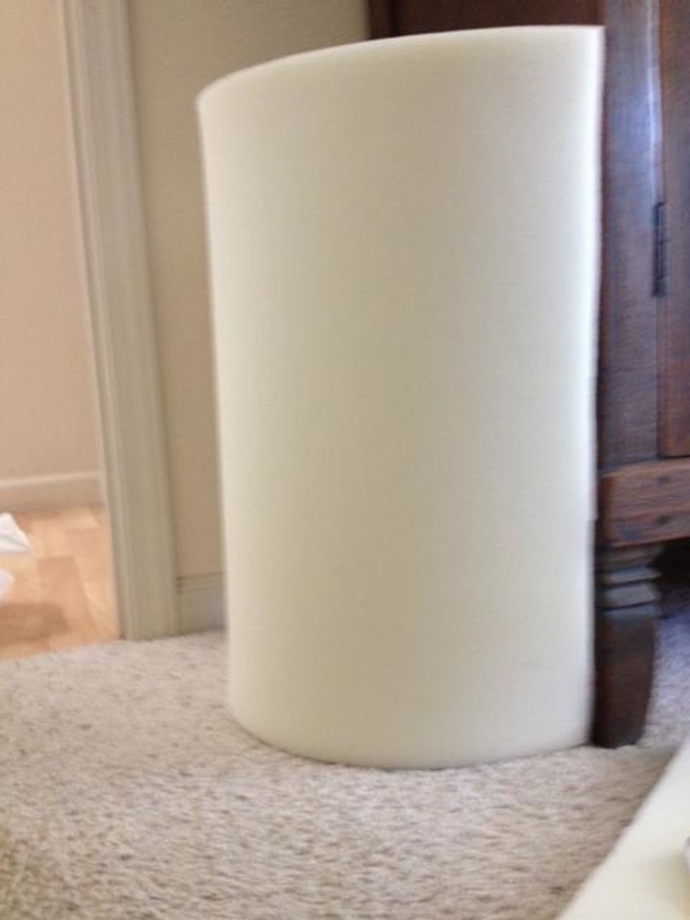 I added new foam to the bottom cushion before covering the chair.