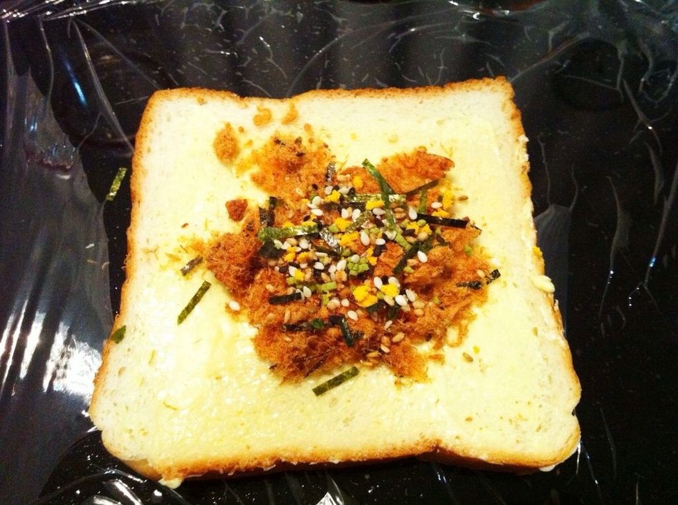 I added pork floss with furikake condiments