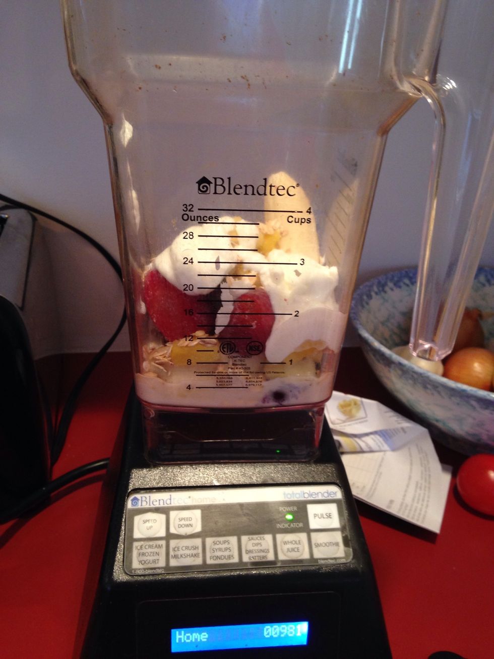 I added rolled oats and Greek yogurt.