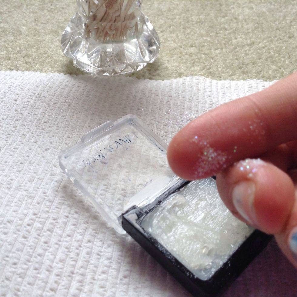 I added some glitter from an old lipgloss making kit but you don't have to add this step