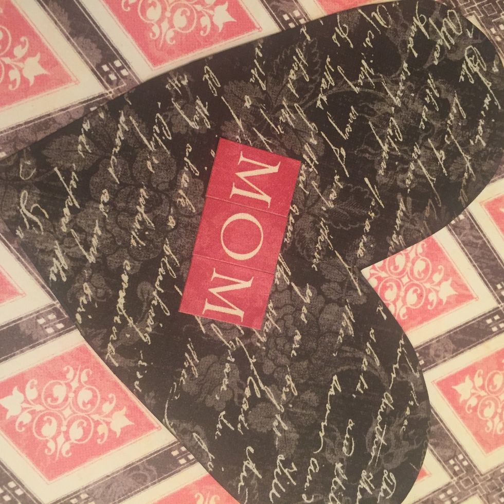 I added some stickers- this cards for Mom