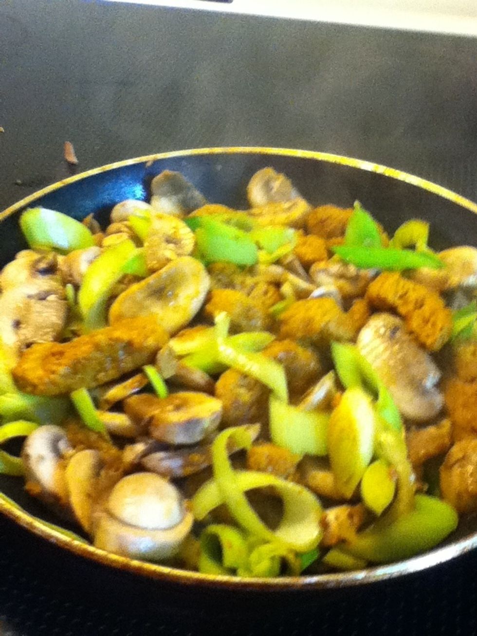 I added some vegetables and soy sauce.