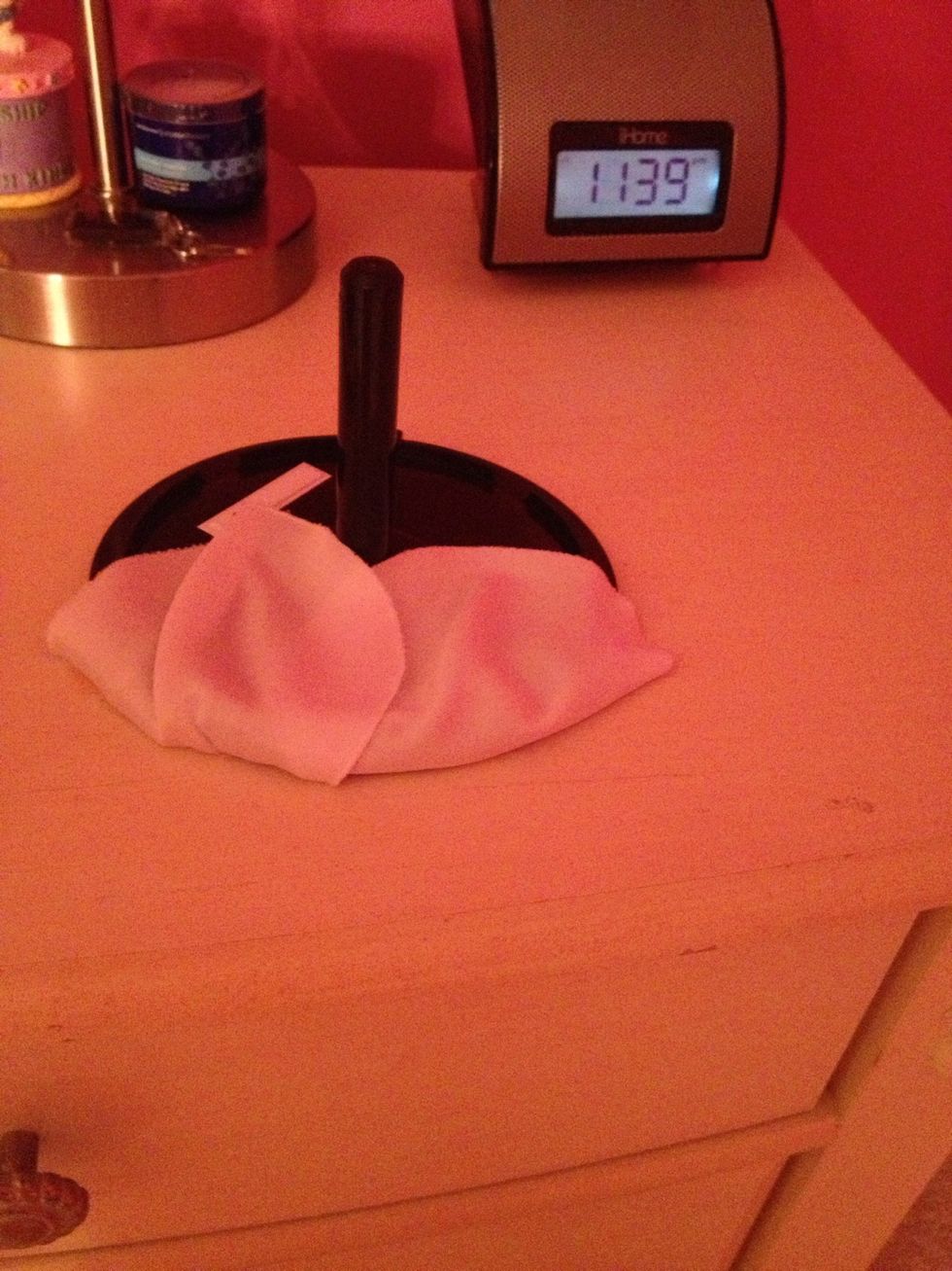 I added some white cloth to the front and put it over the ridges, just to soften them when the iPad goes in.