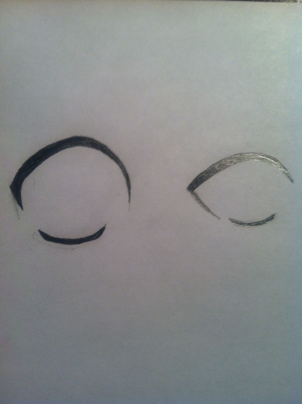 I added the bottom outline. Don't make them too far apart or thick, it will look bad. I erased and made some changes to make it look better.