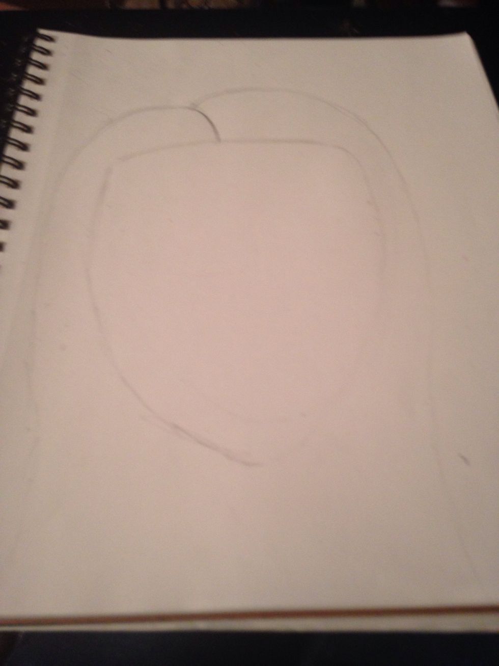 I added the hair on each side don't go strait down because that will make like funny go up and then down. Also even though it's strait hair it won't be strait lines add some curves here and there.