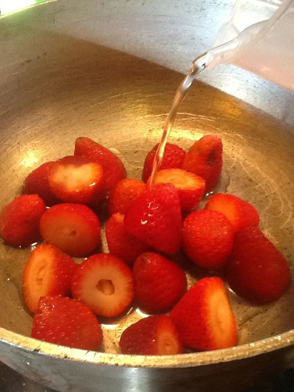 I added the water to the pan.