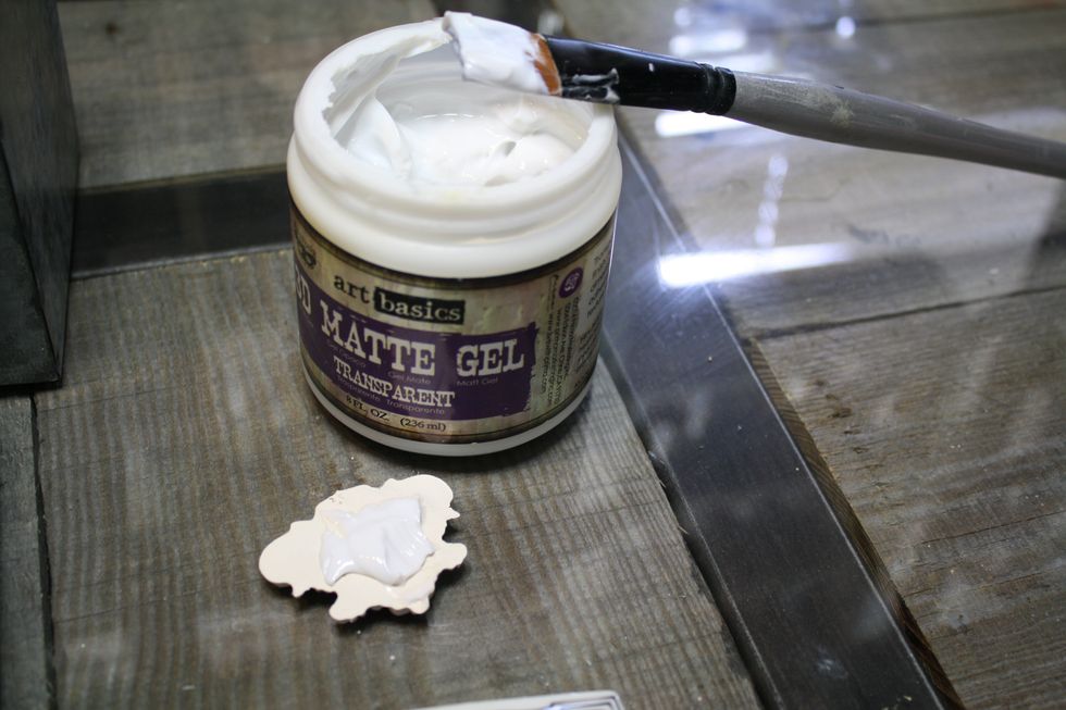 I adhered them to the metal using 3D Matte Gel. I was liberal with it. I don't want them falling off! These bins hold lots of my supplies, so they will be used a lot!