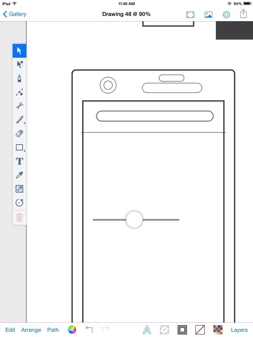 I adjusted the stroke to 50% brightness and thickened it a little.