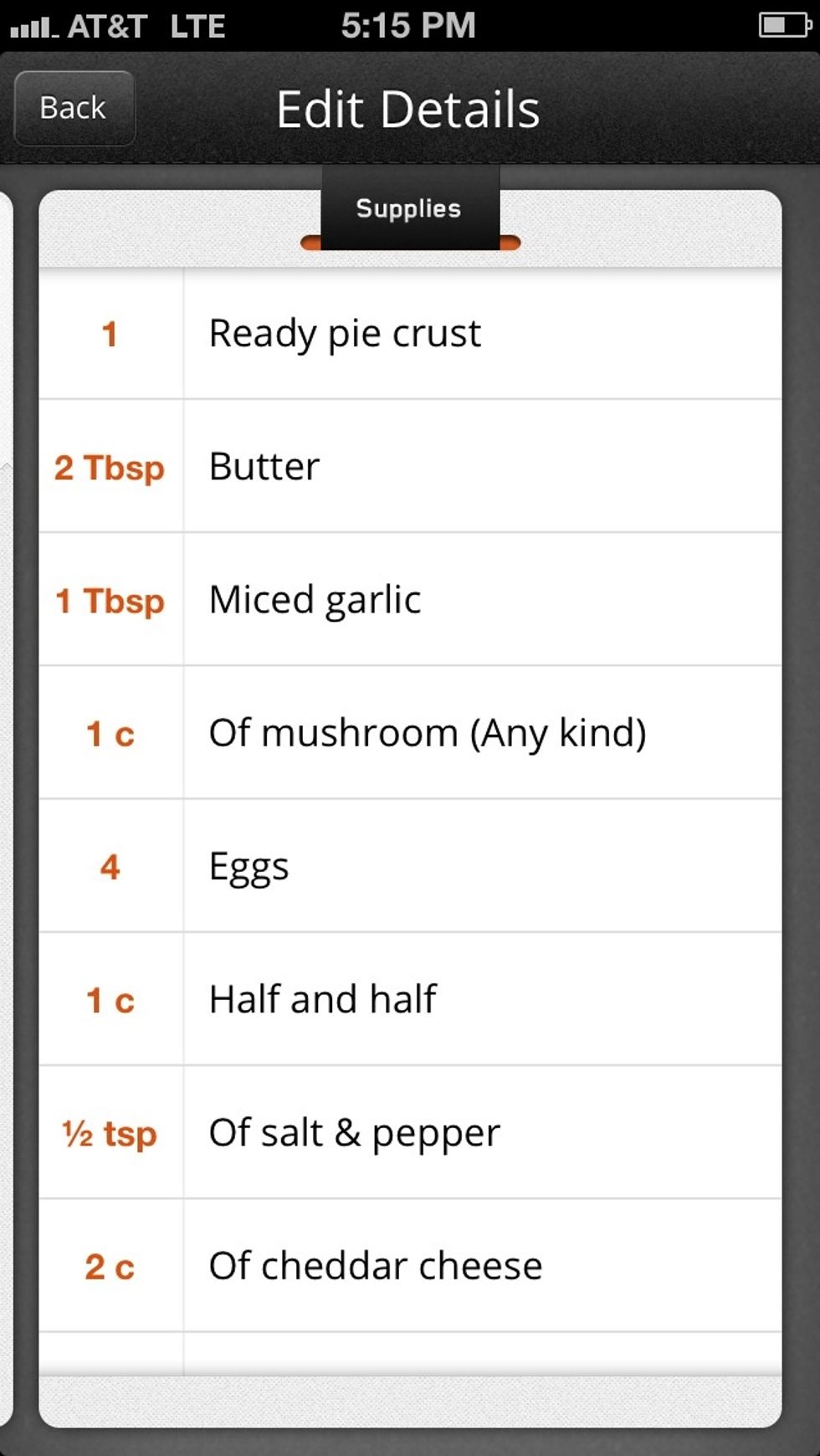 I also add (1) onion, (2 c) spinach, sausage, and (6 strip) cooked bacon