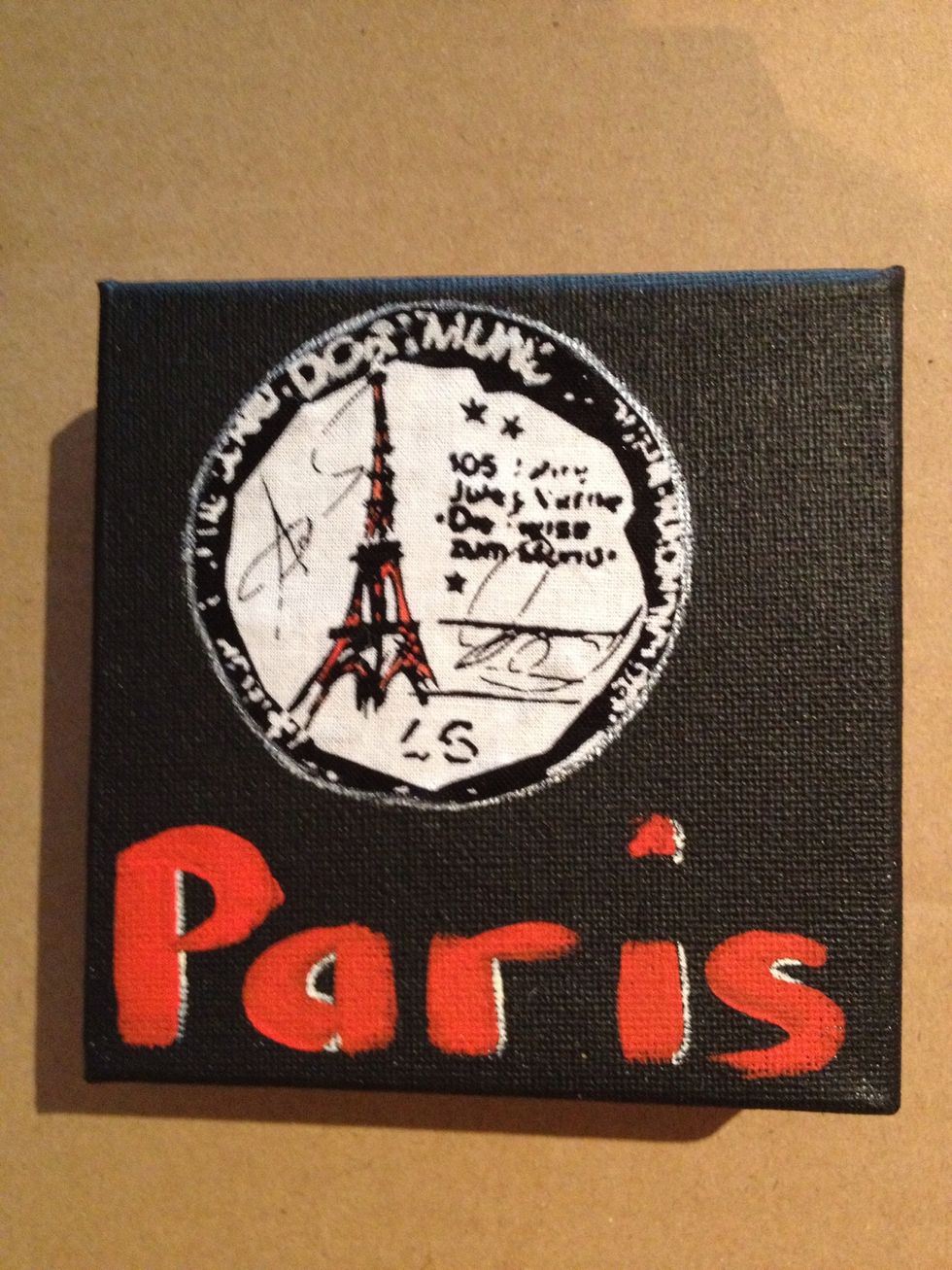I also added a little colour to the image on the fabric of this one using the scarlet and the small round brush.
