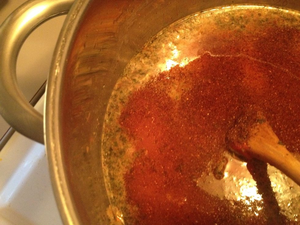 I also added cumin, cayenne pepper, chili powder, oregano and (dried) coriander.