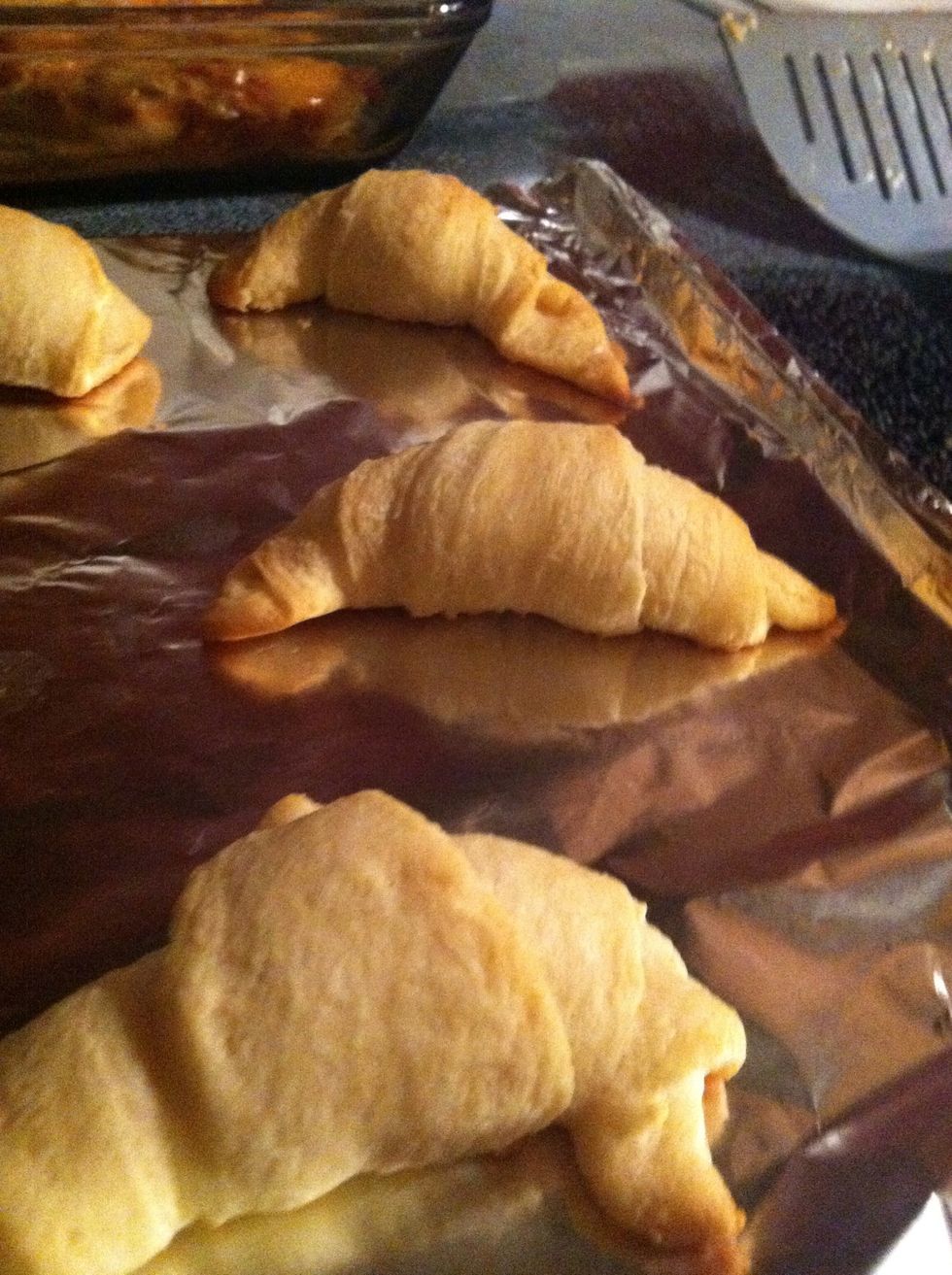 I also baked crescent rolls as another side