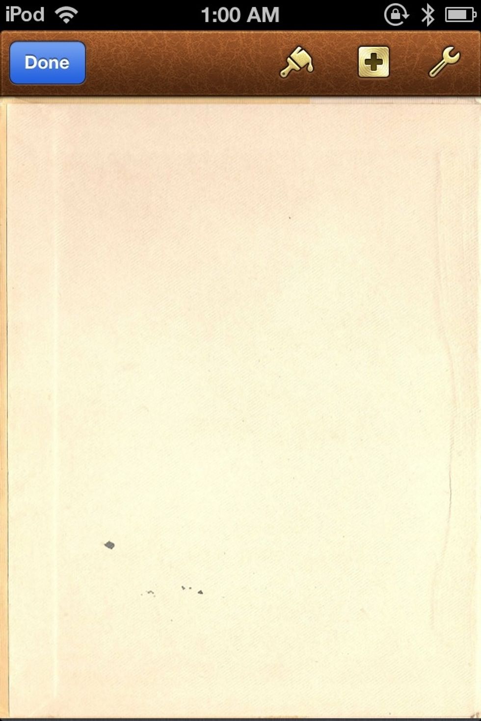 I also deleted the tassel from the DOCUMENT SETUP page. I will put the BOOK EDGE on the document setup page however, so that it will not be in the way. Tap the GODLEN WRENCH.