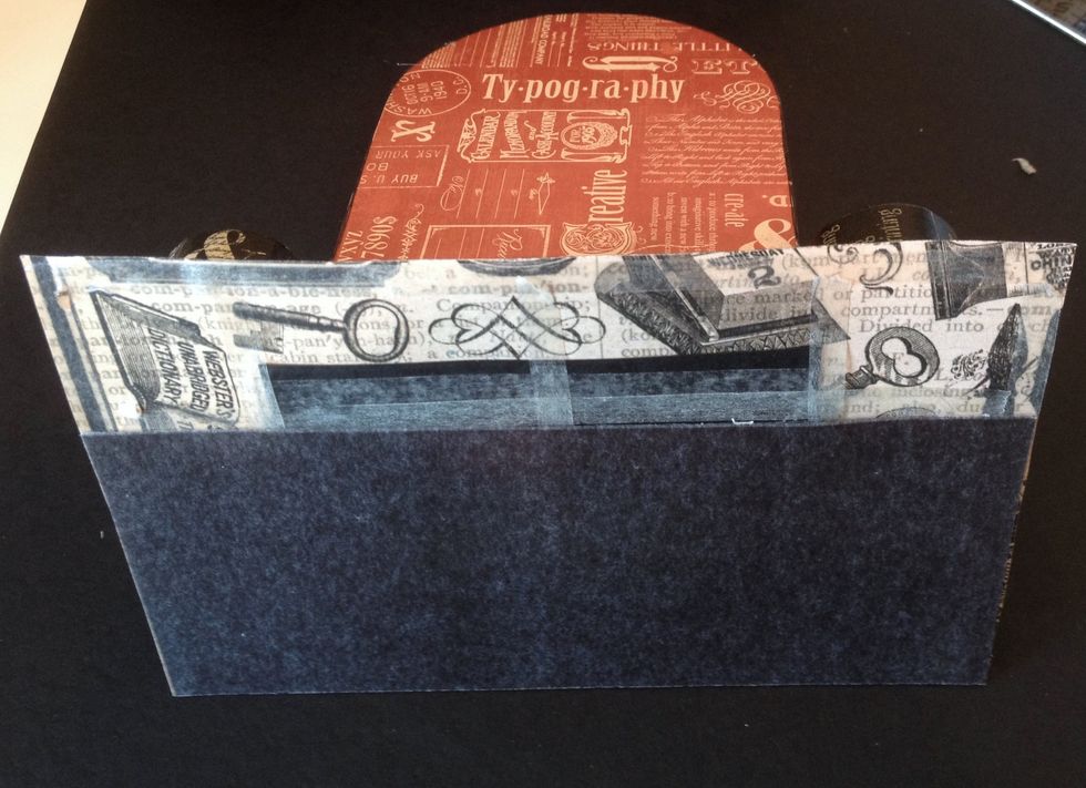 I also glued on magnetic sheet on the front side to hold magnetic things.