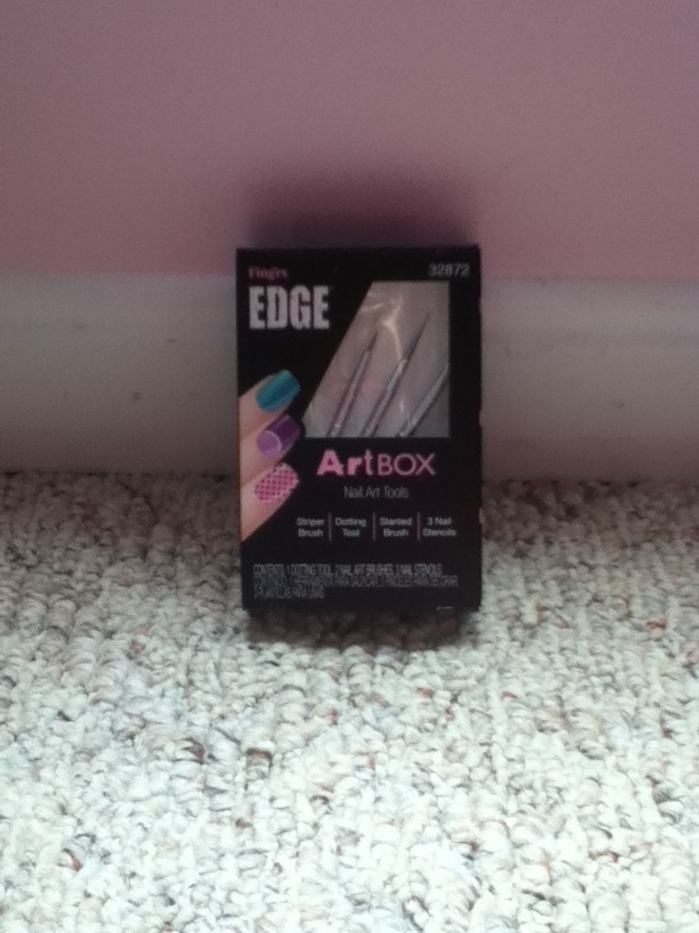 I also got this "Art Box" nail art tools. It comes with a dotter, a slanted brush, a striper brush, and 3 nail stencils. \u263a\ud83d\udc85 I got this from Walmart.
