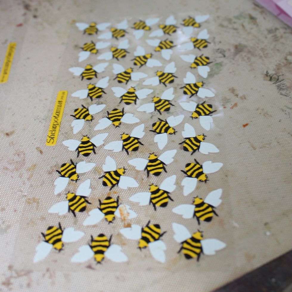 I also had these Bee stickers in my stash