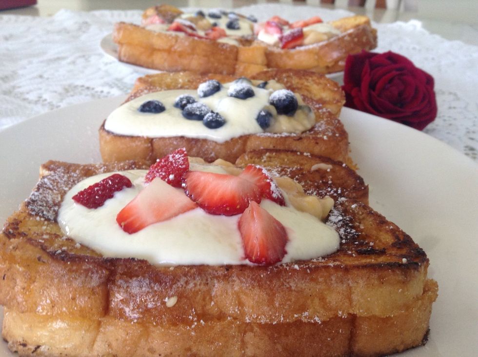 I also made some with strawberries. Just make the recipe with strawberries instead of blueberries