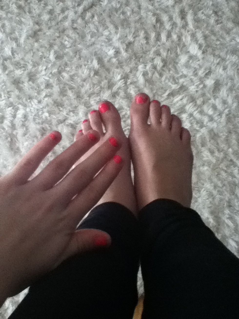 I also painted my nails (optional)