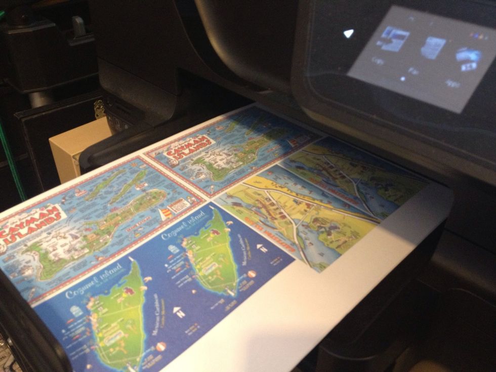 I also printed big stickers with maps for our various stops along our cruise. My boys love maps!