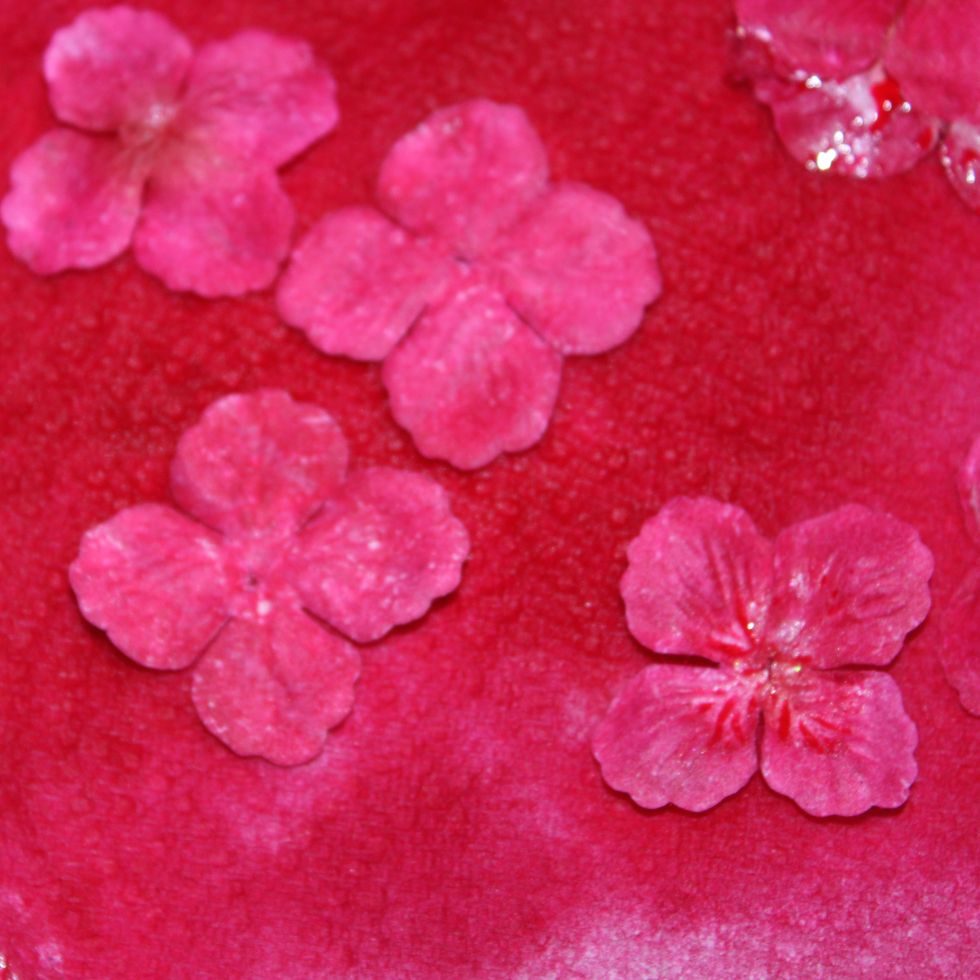 I also sprayed some  other paper flowers.