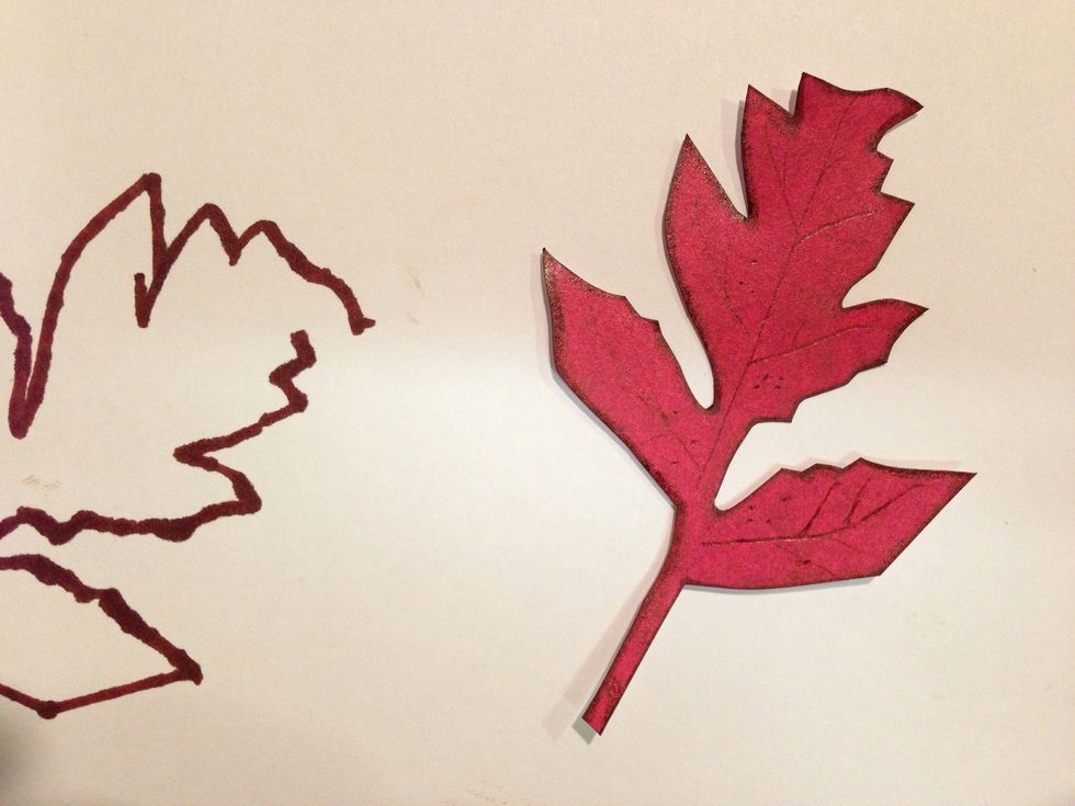 I also used a fine sharpie to make fine lines for leaf detail.